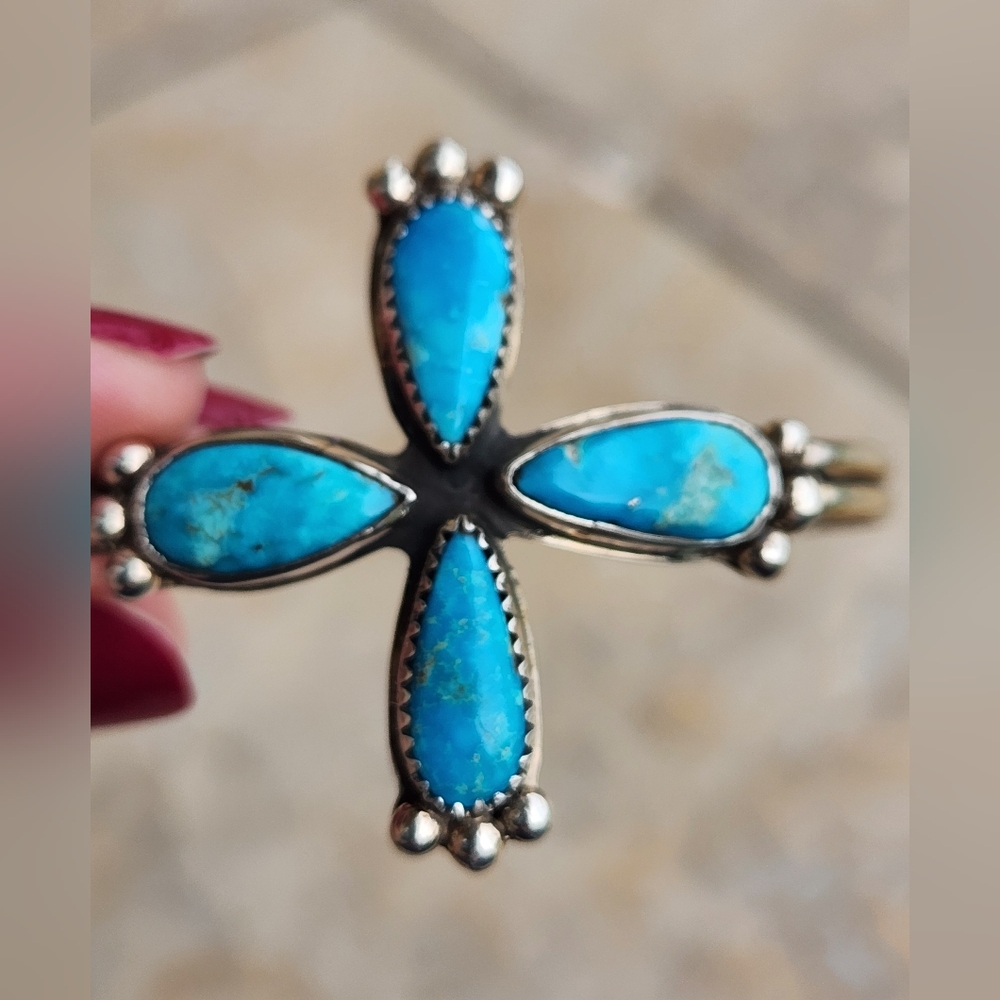 Turquoise Cross Cuff - Picture 5 of 10